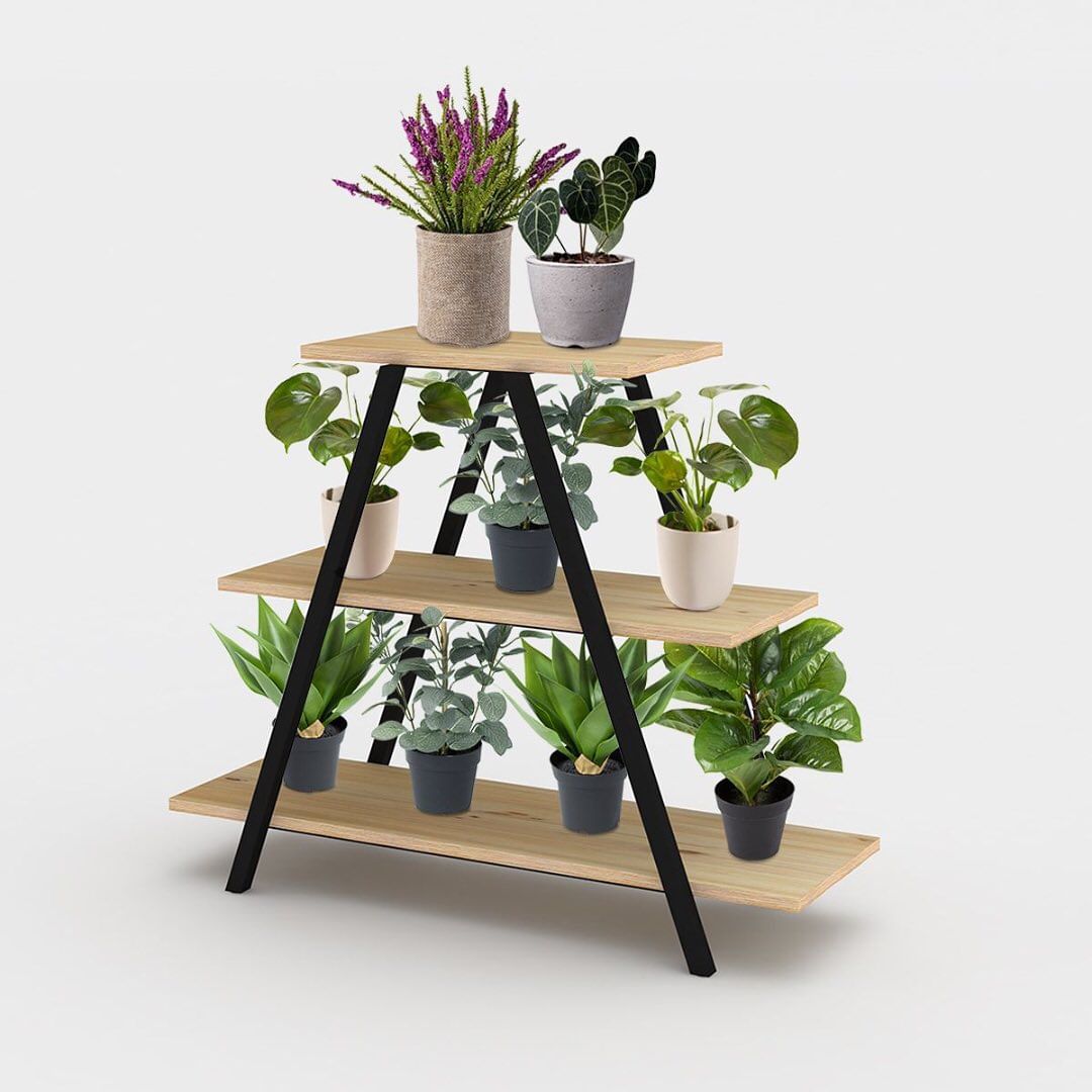 Jardinera Mueble Estante Piramidal de 3 Niveles - MANAOS