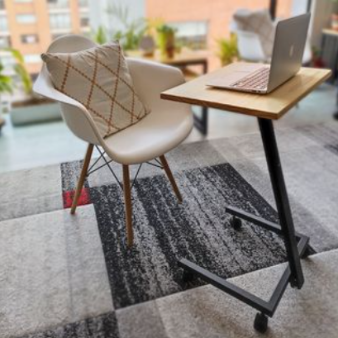 Mesa Auxiliar Rectangular con Altura Graduable para Portátil - ZETA