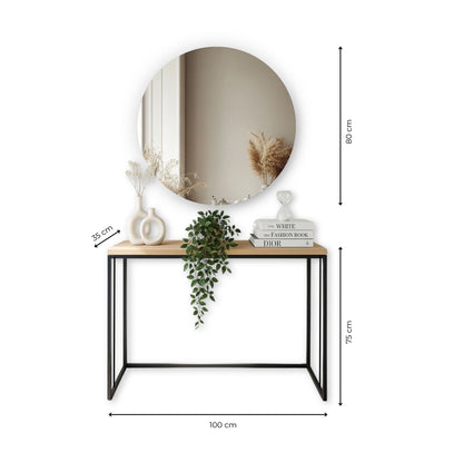 Combo Mueble Recibidor 100 cm + Espejo Flotante 80cm