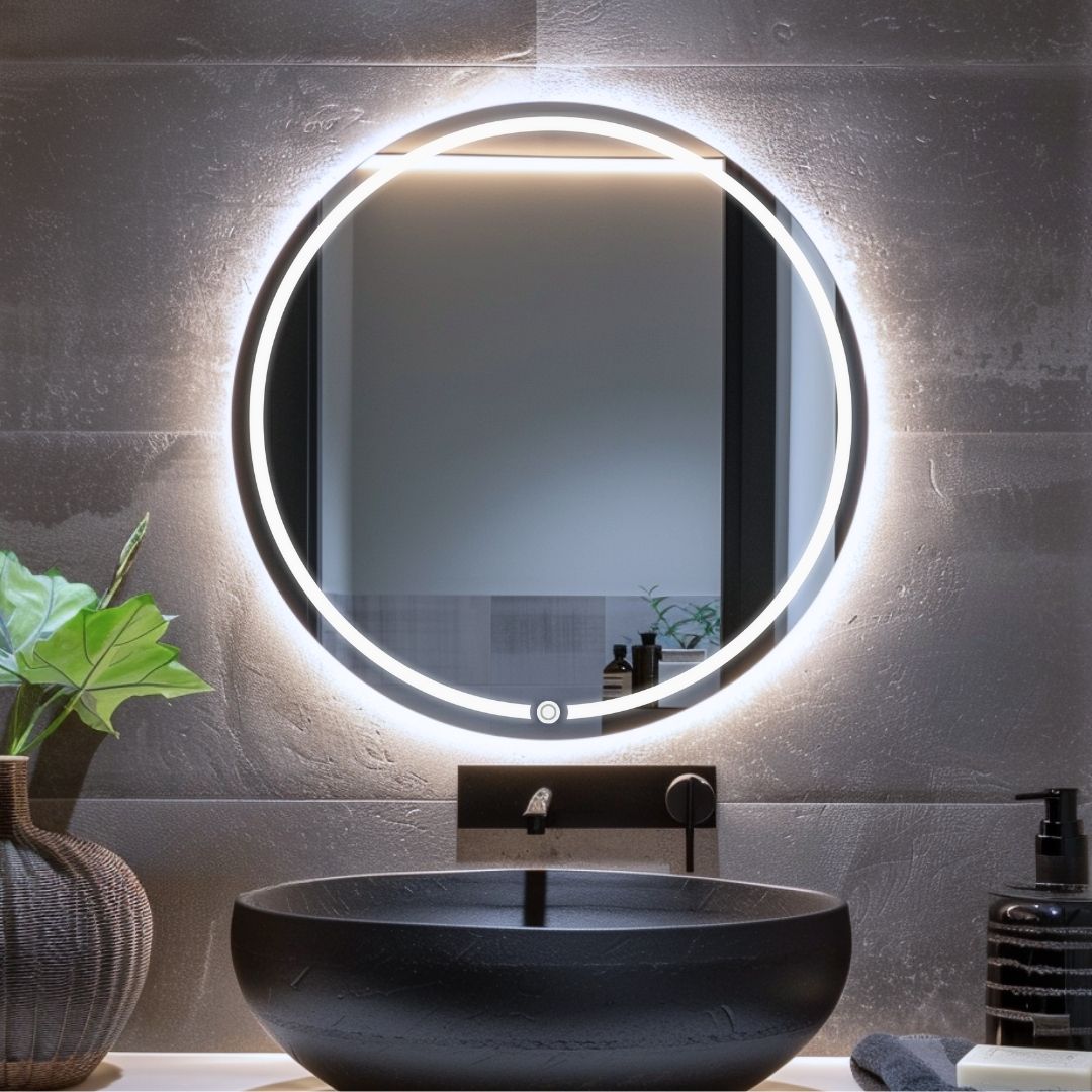 Espejo Decorativo Redondo con aro de luz - TOKIO SAND