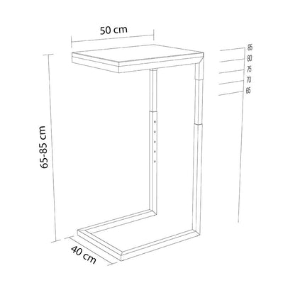 Mesa Auxilar Rectangular con Altura Graduable - VIGO