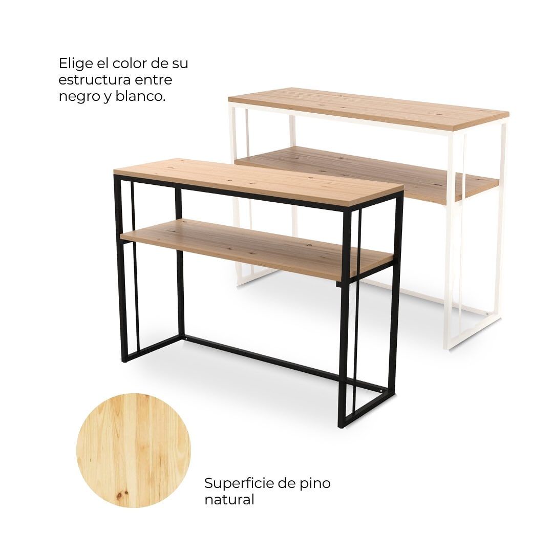 Mueble Recibidor Consola de Entrada de 2 Niveles - VIENA