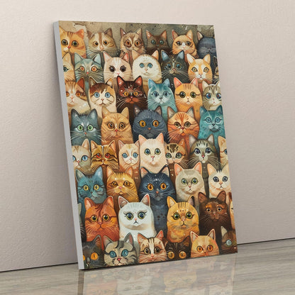 Cuadro Decorativo de Gatos - MOSAICO FELINO