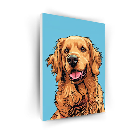 Cuadro Decorativo de Golden Retriver - GOLDEN SONRIENTE